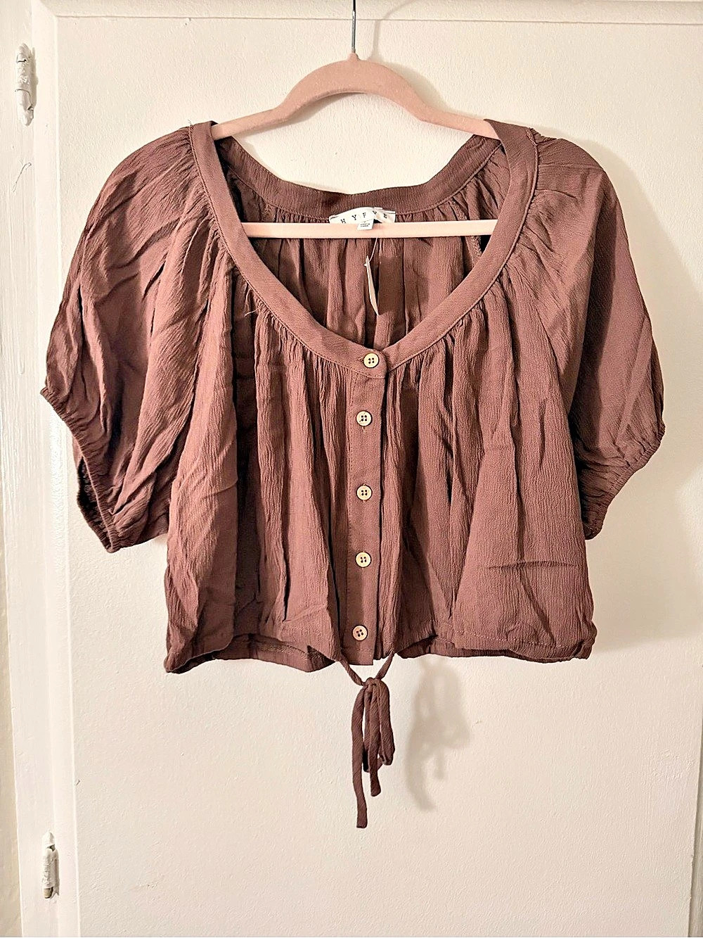 Cropped brown top